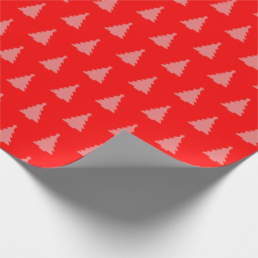 Nahtlose Weihnachtsbaum auf Rotweispapier Geschenkpapier (Ecke)