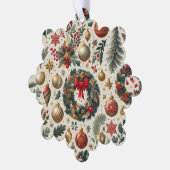 Nahtlose Weihnachtsdekoration Ornament Karte (Linke Ecke)