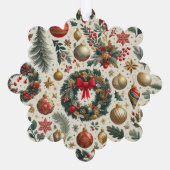 Nahtlose Weihnachtsdekoration Ornament Karte (Rückseite)