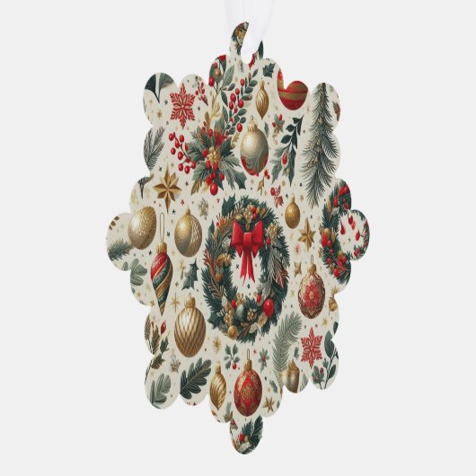 Nahtlose Weihnachtsdekoration Ornament Karte (Rechts)