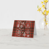 Nahtlose Weihnachtsdekoration rot-weiß Karte (Gelbe Blume)