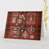 Nahtlose Weihnachtsdekoration rot-weiß Karte (Gelbe Blume)