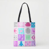 Nahtlose Weihnachtselemente geometrische Schneeflo Tasche (Vorderseite)