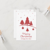 Nahtlose Weihnachtsillustrierung. Karte (Vorderseite/Rückseite Beispiel)