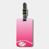 Nahtlose weiße Blume Gepäckanhänger (Vorderseite vertikal)