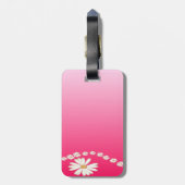 Nahtlose weiße Blume Gepäckanhänger (Rückseite vertikal)