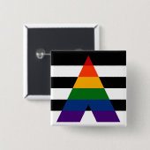 Nahtlose Wiederholung des LGBT-Alily-Pride-Flag-Mu Button (Vorne & Hinten)
