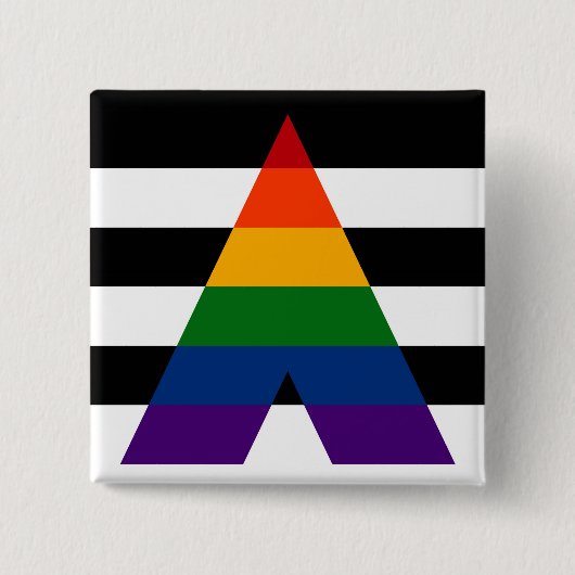 Nahtlose Wiederholung des LGBT-Alily-Pride-Flag-Mu Button (Vorderseite)