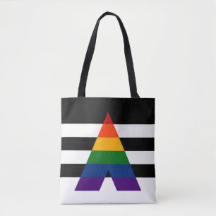 Nahtlose Wiederholung des LGBT-Alily-Pride-Flag-Mu Tasche