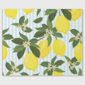 Nahtlose Zitrusfrüchte Vintag Geschenkpapier (Flach)