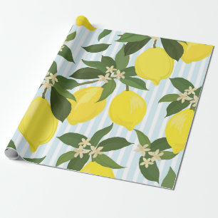 Nahtlose Zitrusfrüchte Vintag Geschenkpapier