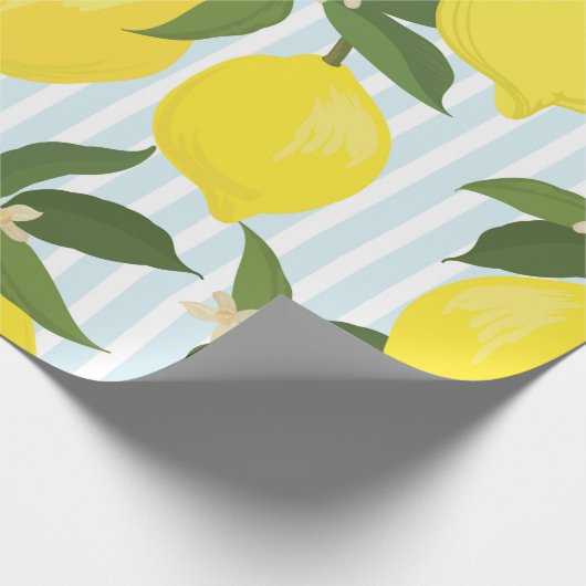 Nahtlose Zitrusfrüchte Vintag Geschenkpapier (Ecke)