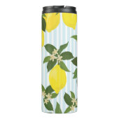 Nahtlose Zitrusfrüchte Vintag Thermosbecher (Rückseite)