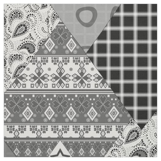 Nahtloser abstrakter boho-Ethno-Patchwork-Steppdec Stoff (Muster)