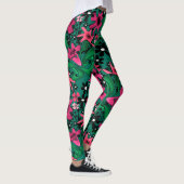 Nahtloser abstrakter Cartoon niedliche Blume Blume Leggings (Rechts)