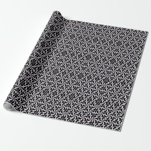 Nahtloser Abstrakter geometrischer Hexagon in Schw Geschenkpapier