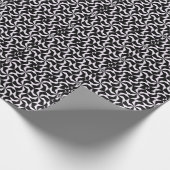 Nahtloser Abstrakter geometrischer Hexagon in Schw Geschenkpapier (Ecke)