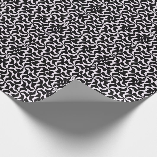 Nahtloser Abstrakter geometrischer Hexagon in Schw Geschenkpapier (Ecke)