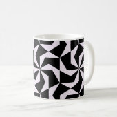 Nahtloser Abstrakter geometrischer Hexagon in Schw Kaffeetasse (VorderseiteRechts)