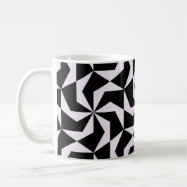 Nahtloser Abstrakter geometrischer Hexagon in Schw Kaffeetasse