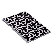 Nahtloser Abstrakter geometrischer Hexagon in Schw Notizblock (Rechte Seite)