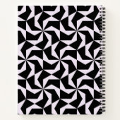 Nahtloser Abstrakter geometrischer Hexagon in Schw Notizblock (Rückseite)
