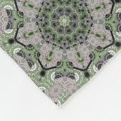 Nahtloser abstrakter, grau-grüner Deko Fleecedecke (Ecke)