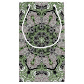 Nahtloser abstrakter, grau-grüner Deko Kleine Geschenktüte (Rückseite)