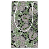 Nahtloser abstrakter, grau-grüner Deko Kleine Geschenktüte (Vorderseite)