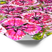 nahtloser abstrakter Hintergrund, Stoffstrom in Fa Poster (Ecke)