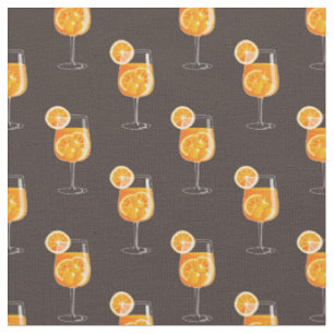 Nahtloser Aperol Spritz Cocktail Muster Stoff
