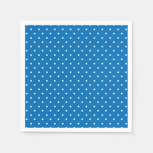 Nahtloser blauer Hintergrund mit Punkten Serviette (Vorderseite)