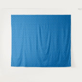 Nahtloser blauer Hintergrund mit Punkten  Wandteppich (Vorderseite (Horizontal))