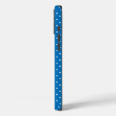 Nahtloser blauer Hintergrund mit Punktenmuster Case-Mate iPhone Hülle (Rückseite / Links)