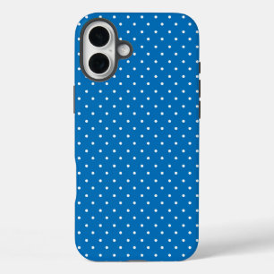 Nahtloser blauer Hintergrund mit Punktenmuster iPhone 16 Plus Hülle