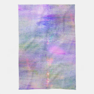 nahtloser blauer, rosa Hintergrund gelbe Wasserfar Geschirrtuch