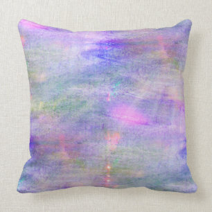 nahtloser blauer, rosa Hintergrund gelbe Wasserfar Kissen