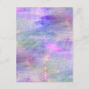 nahtloser blauer, rosa Hintergrund gelbe Wasserfar Postkarte