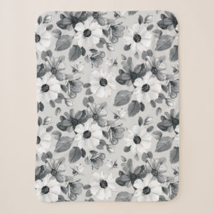 Nahtloser blumengeschmückter Hintergrund mit schön Sherpadecke