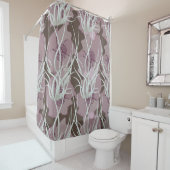 Nahtloser blumengeschmückter Hintergrund, nahtlose Duschvorhang (Beispiel)