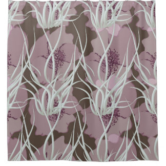 Nahtloser blumengeschmückter Hintergrund, nahtlose Duschvorhang