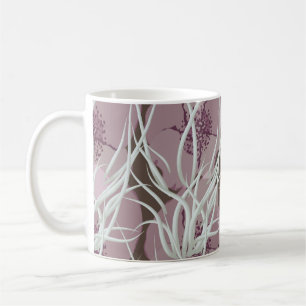 Nahtloser blumengeschmückter Hintergrund, nahtlose Kaffeetasse