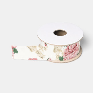 Nahtloser Blumenprint Ripsband