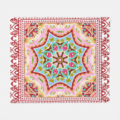 Nahtloser Damast mit farbenprächtigem Patchwork. V Fleecedecke (Vorderseite (Horizontal))