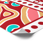 Nahtloser Damast mit farbenprächtigem Patchwork. V Poster (Ecke)