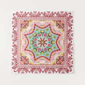 Nahtloser Damast mit farbenprächtigem Patchwork. V Wandteppich (Vorderseite (Horizontal))