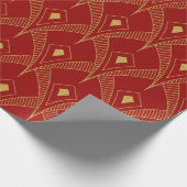 nahtloser Deko mit Gold und Rot 3 Geschenkpapier (Ecke)