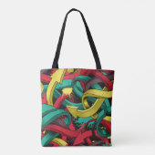 Nahtloser farbiger Hintergrund von Graffiti auf du Tasche (Rückseite)