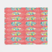 Nahtloser Federmuster-Hintergrund. Endlose Farbe Fleecedecke (Vorderseite (Horizontal))
