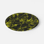 Nahtloser flüssiger, abstrakter, schwarzgrüner Mar Pappteller (Schrägansicht)